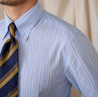 Chemise business rayée à manches longues