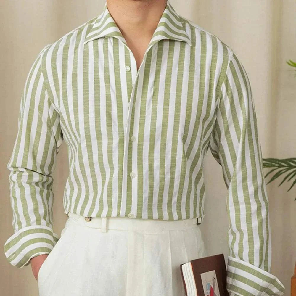 Chemise business blanche rayée pour l’été