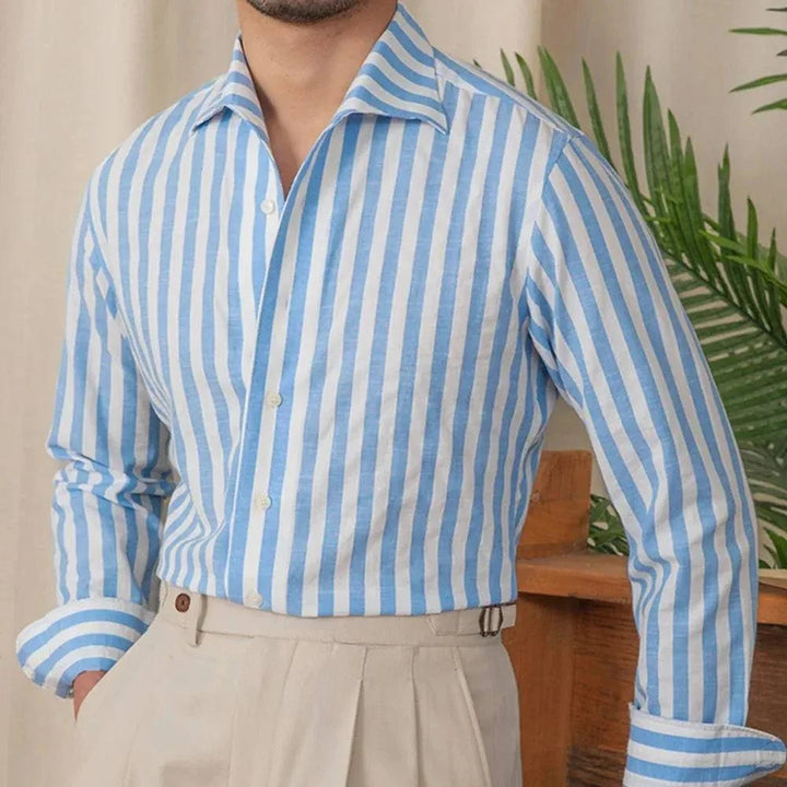 Chemise business blanche rayée pour l’été