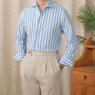 Chemise business blanche rayée pour l’été