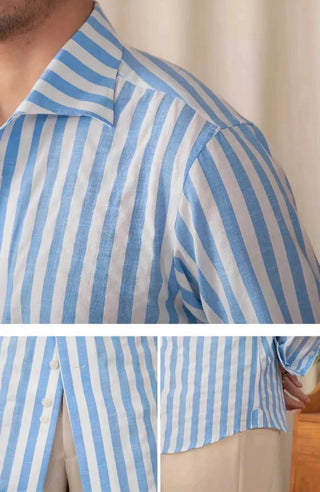 Chemise business blanche rayée pour l’été