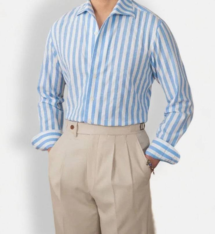 Chemise business blanche rayée pour l’été