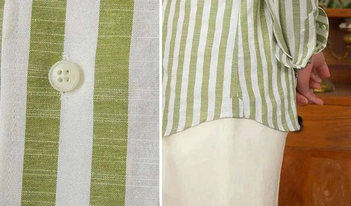Chemise business blanche rayée pour l’été
