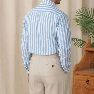 Chemise business blanche rayée pour l’été