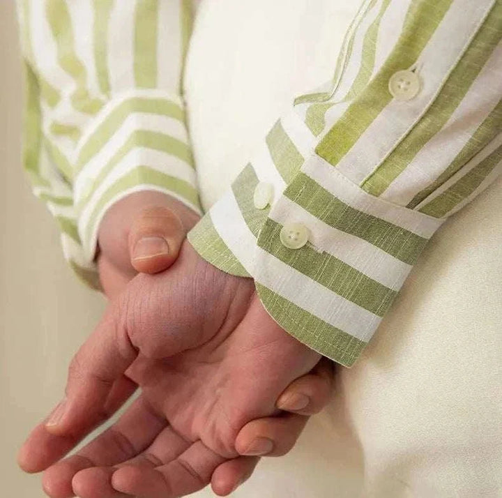 Chemise business blanche rayée pour l’été