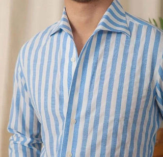 Chemise business blanche rayée pour l’été