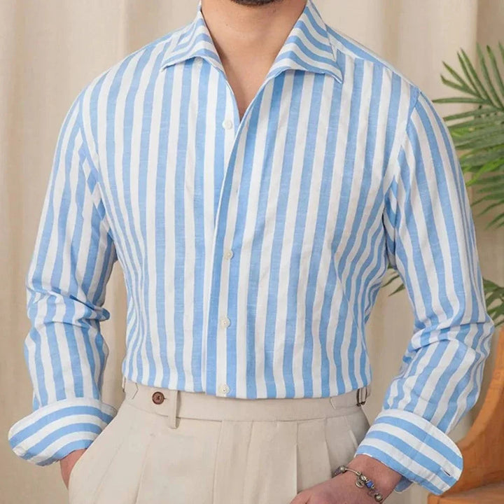 Chemise business blanche rayée pour l’été