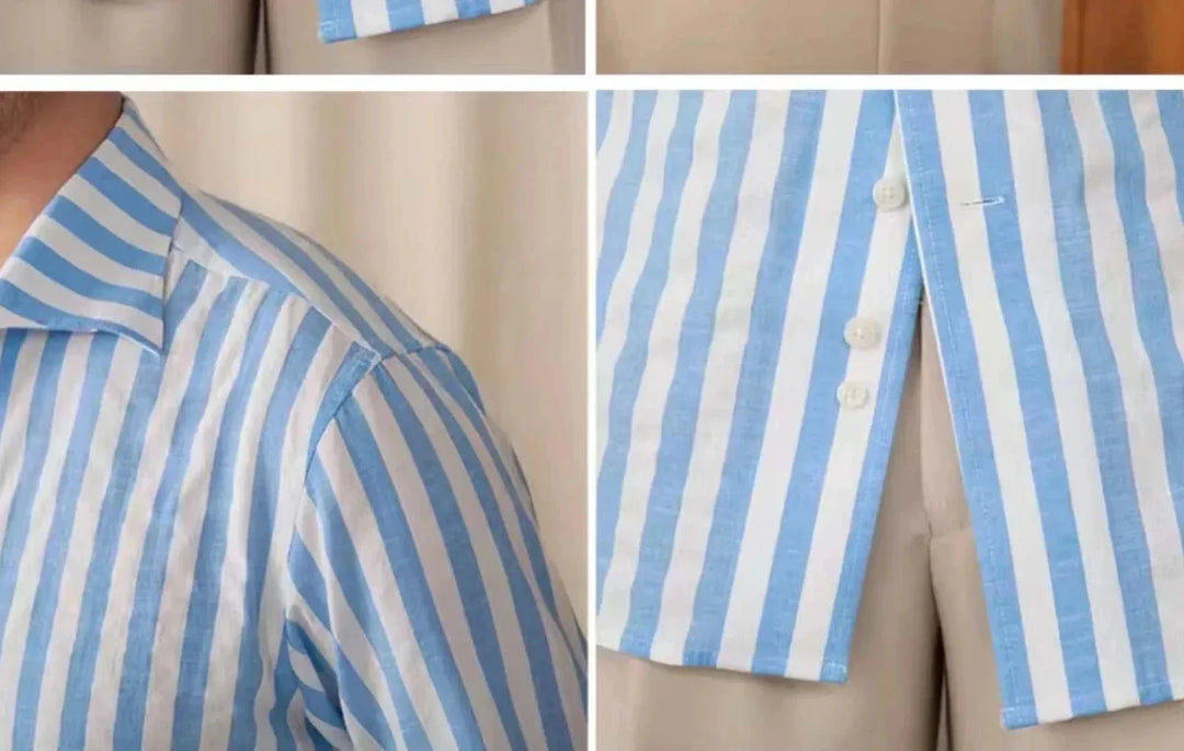 Chemise business blanche rayée pour l’été