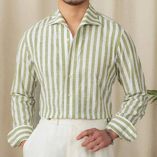 Chemise business blanche rayée pour l’été