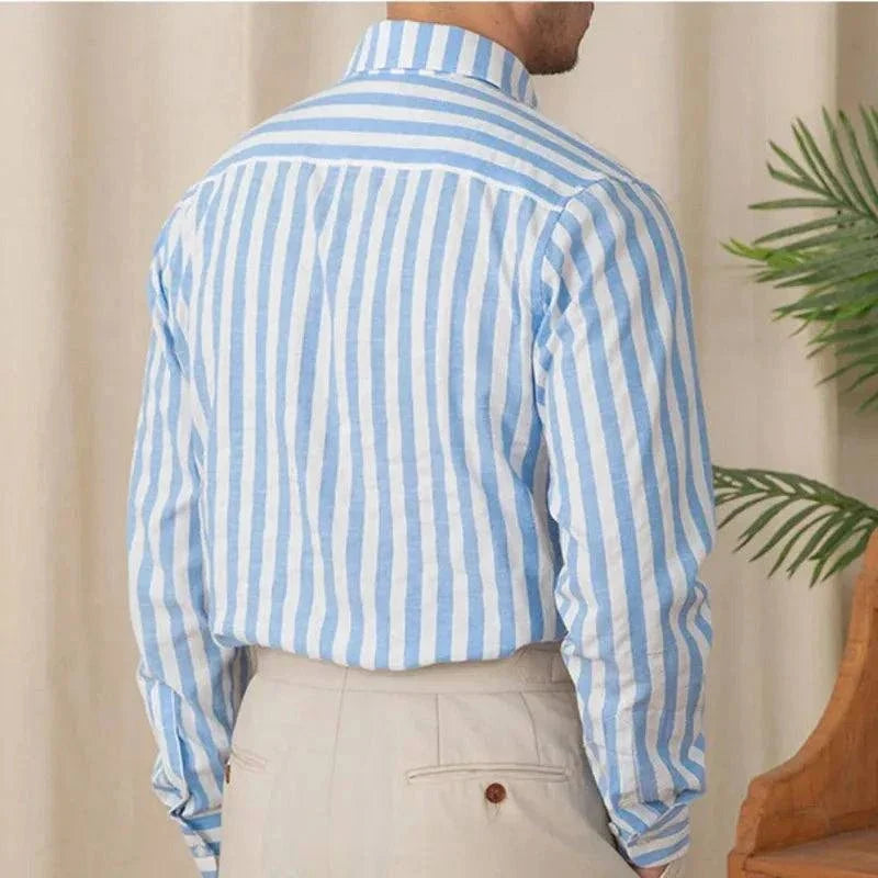 Chemise business blanche rayée pour l’été