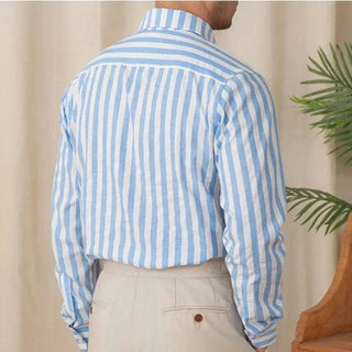Chemise business blanche rayée pour l’été