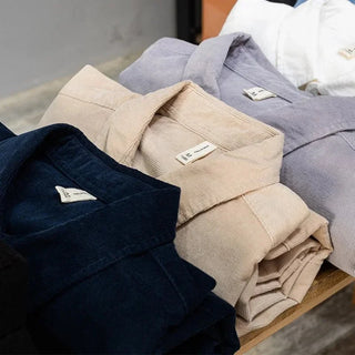 Chemise décontractée en coton à manches longues avec poche