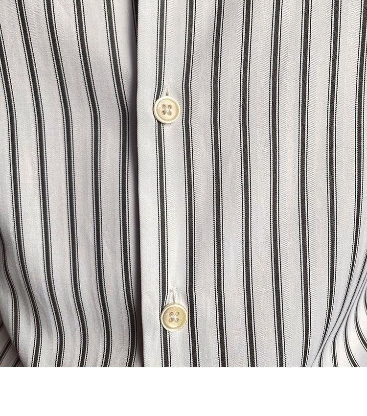 Chemise rétro décontractée à rayures