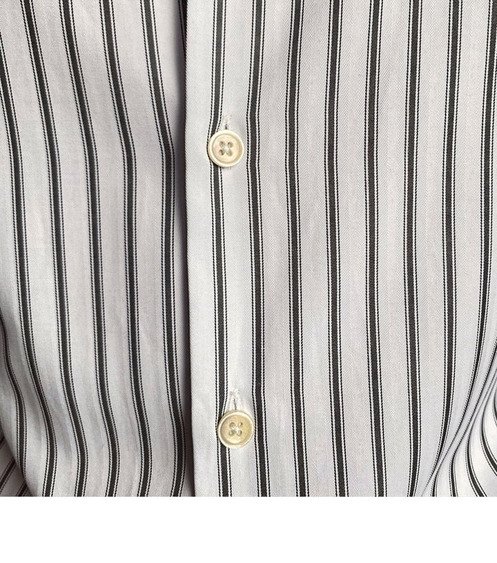 Chemise rétro décontractée à rayures