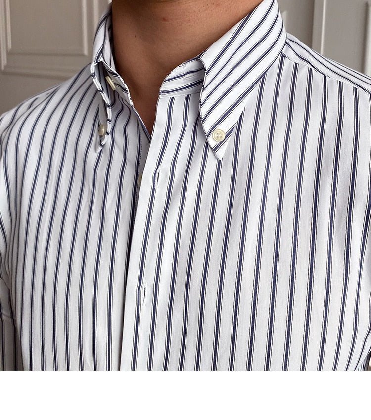 Chemise rétro décontractée à rayures