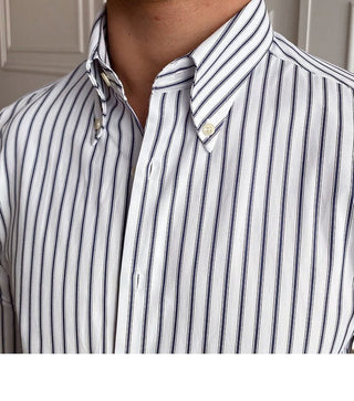 Chemise rétro décontractée à rayures