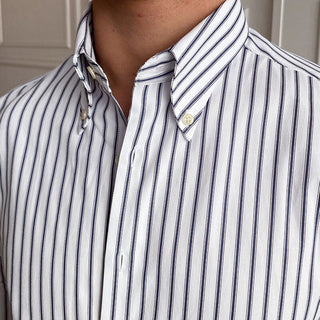 Chemise rétro décontractée à rayures