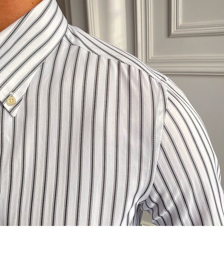 Chemise rétro décontractée à rayures