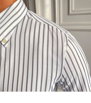 Chemise rétro décontractée à rayures