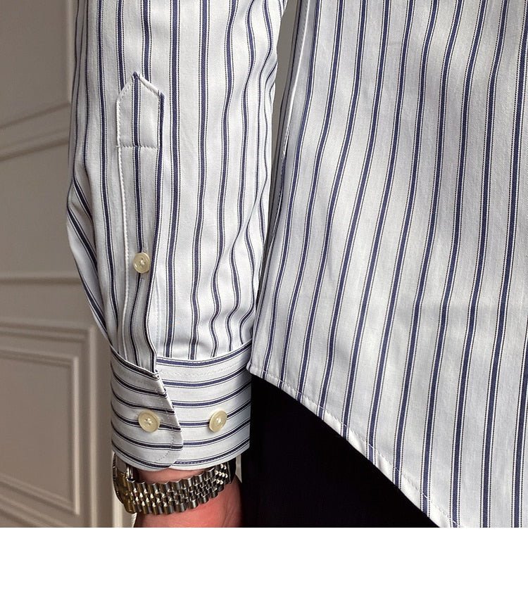 Chemise rétro décontractée à rayures