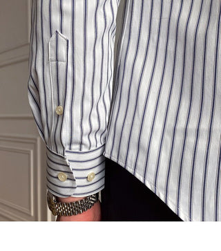 Chemise rétro décontractée à rayures