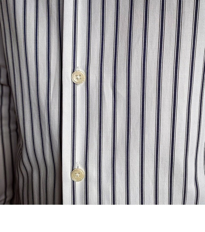 Chemise rétro décontractée à rayures