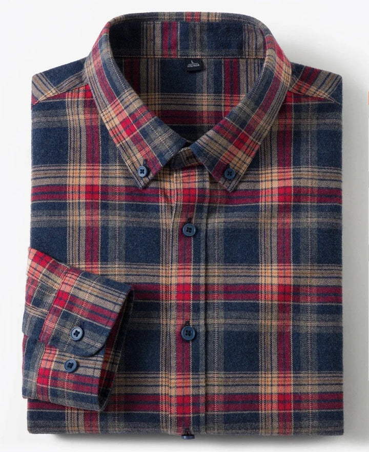 Casual overhemd met lange mouwen en geruit patroon