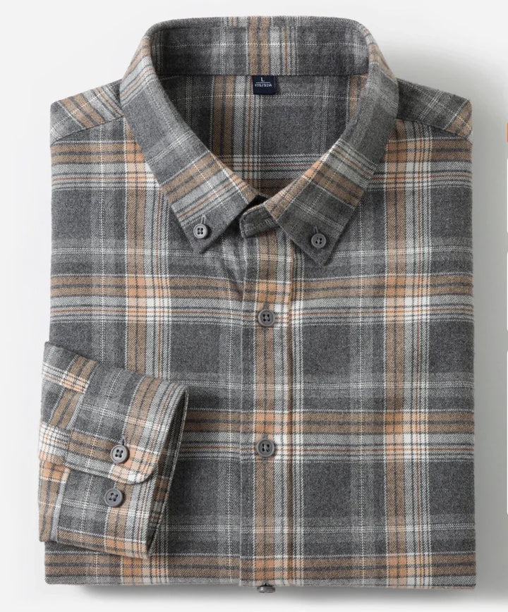 Casual overhemd met lange mouwen en geruit patroon