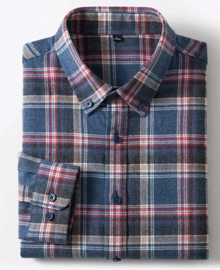 Casual overhemd met lange mouwen en geruit patroon