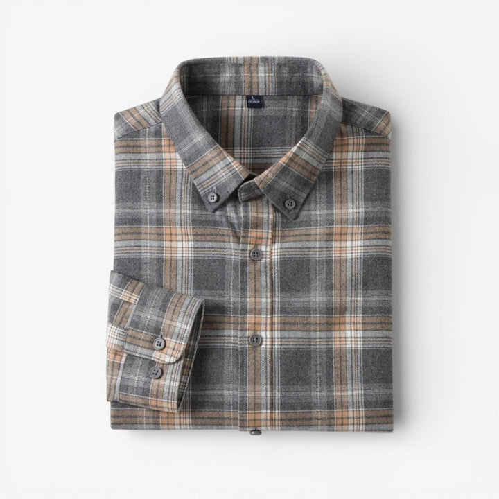 Casual overhemd met lange mouwen en geruit patroon