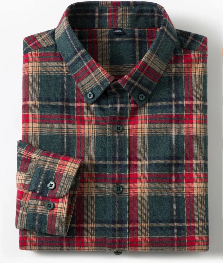 Casual overhemd met lange mouwen en geruit patroon