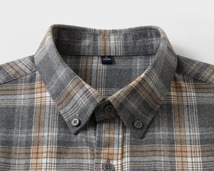 Casual overhemd met lange mouwen en geruit patroon