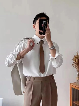 Chemise classique boutonnée polyvalente