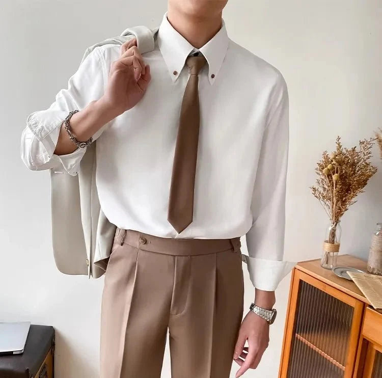 Chemise classique boutonnée polyvalente