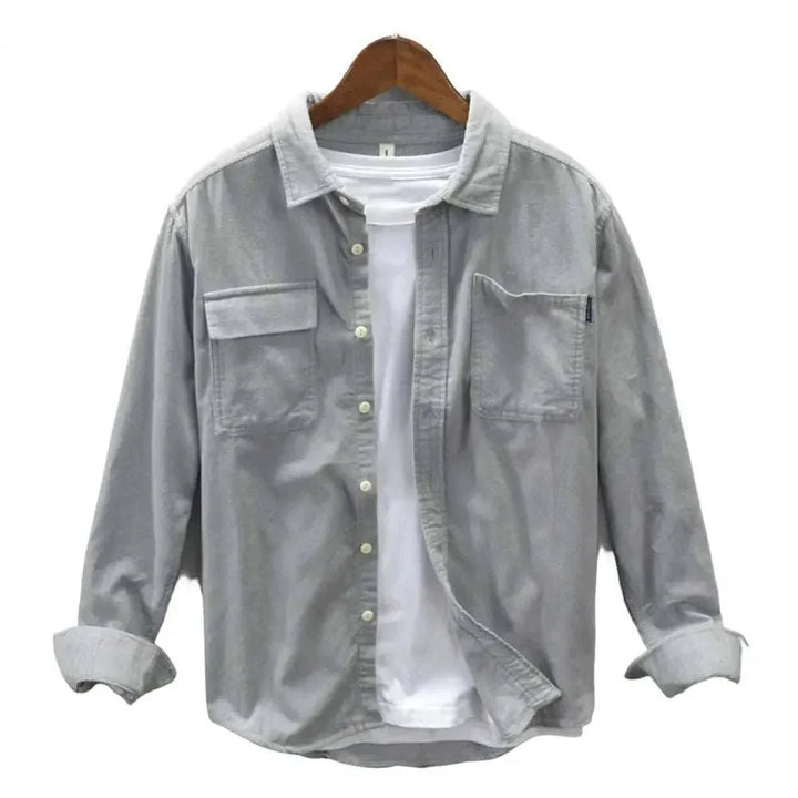 Chemise cargo en velours côtelé pour le printemps