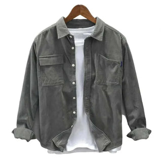 Chemise cargo en velours côtelé pour le printemps