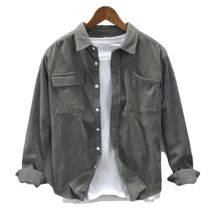 Chemise cargo en velours côtelé pour le printemps