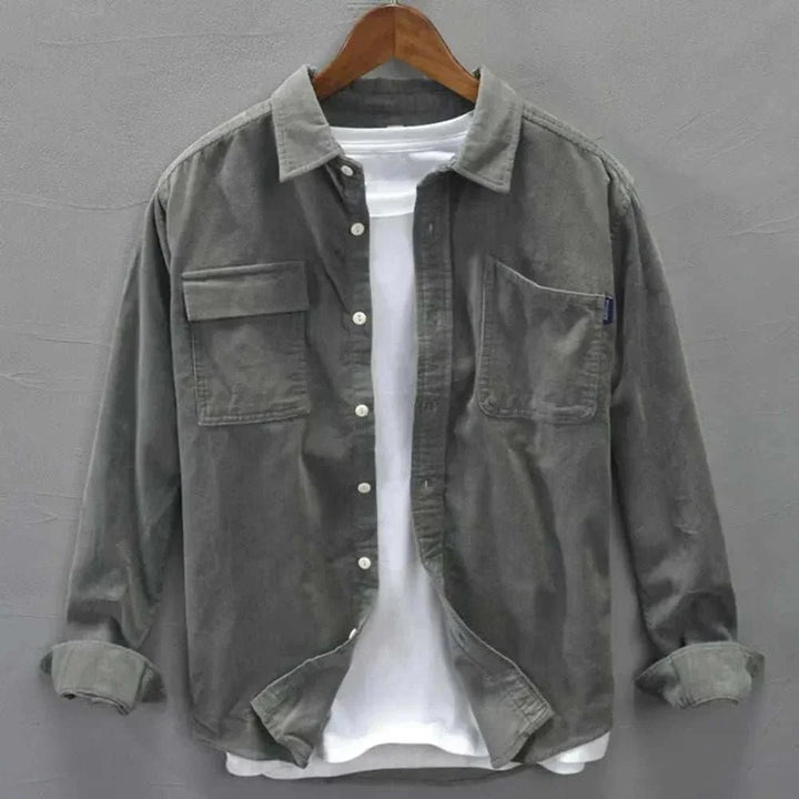 Chemise cargo en velours côtelé pour le printemps