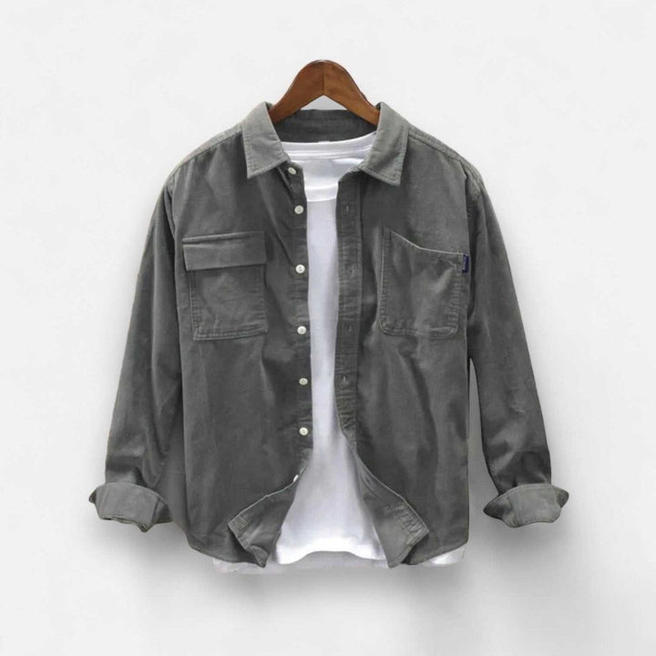 Chemise cargo en velours côtelé pour le printemps