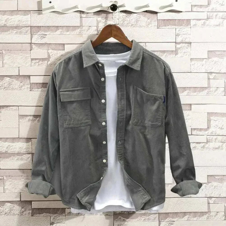 Chemise cargo en velours côtelé pour le printemps