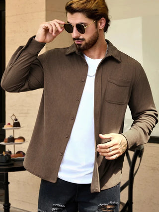 Oversized corduroy overhemd