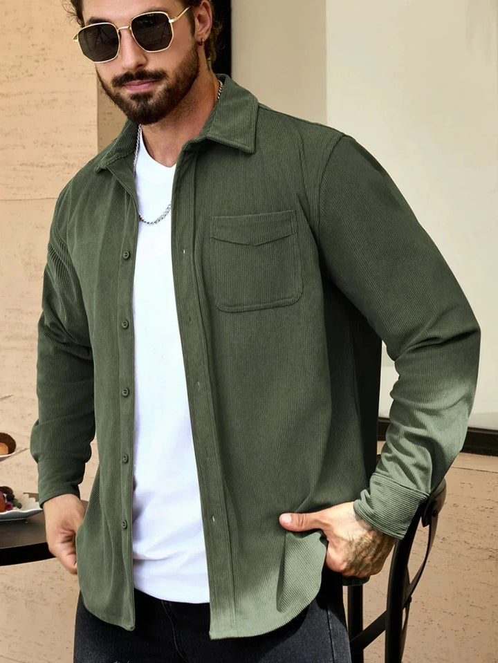 Oversized corduroy overhemd