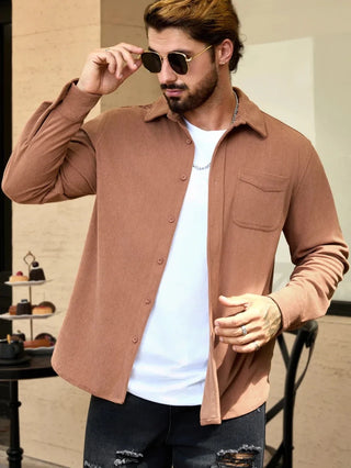 Oversized corduroy overhemd