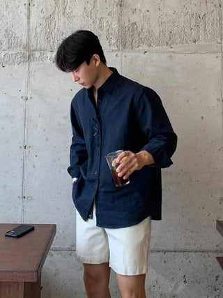 Chemise légère et décontractée en coton pour la plage