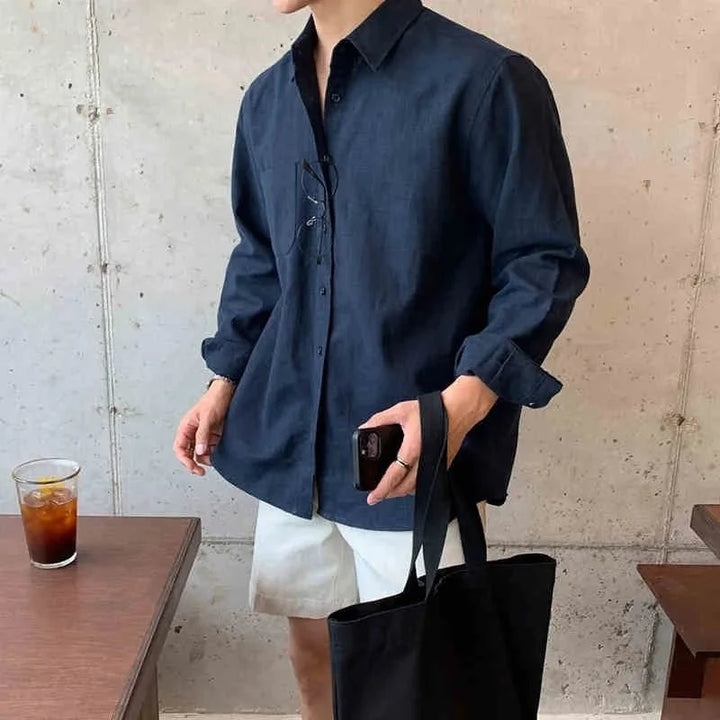 Chemise légère et décontractée en coton pour la plage