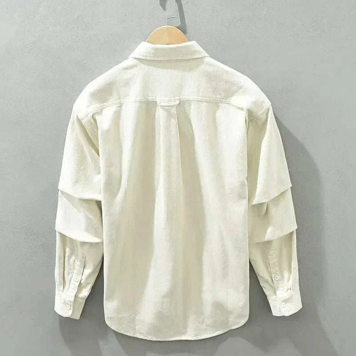 Chemise de printemps en velours côtelé de coton