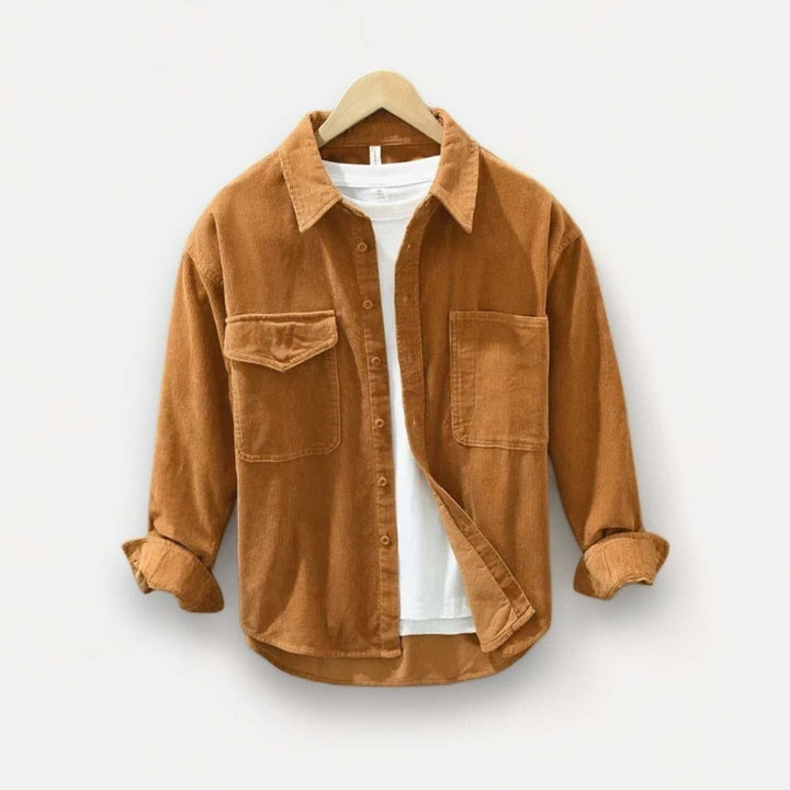 Chemise de printemps en velours côtelé de coton