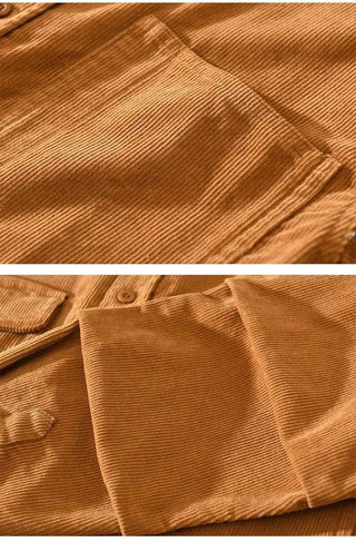 Chemise de printemps en velours côtelé de coton