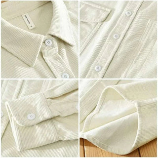 Chemise de printemps en velours côtelé de coton