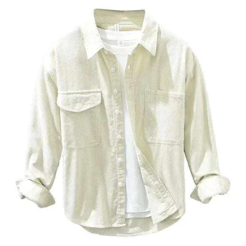 Chemise de printemps en velours côtelé de coton